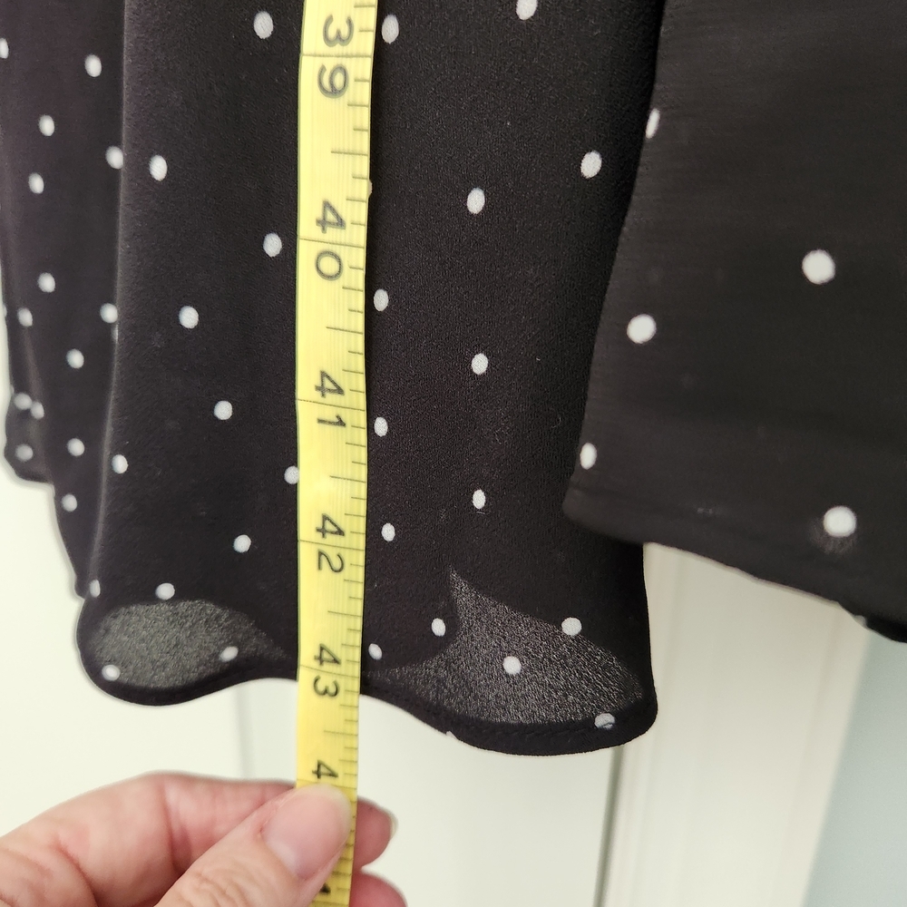 Who What Wear Black Halter Asymmetrical Dress with White Dots - Sm - Picture 4 of 8